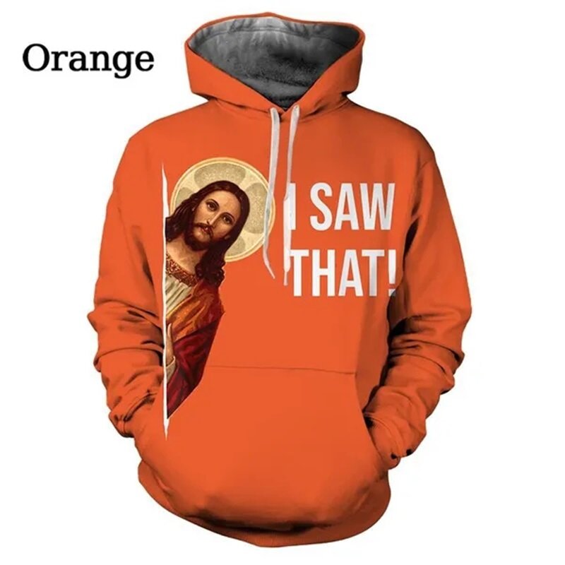 New Winter 3D Funny Christian Jesus Printing New In Hoodies & Sweatshirts Children Fashion Streetwear Hooded Sweatshirts Clothes