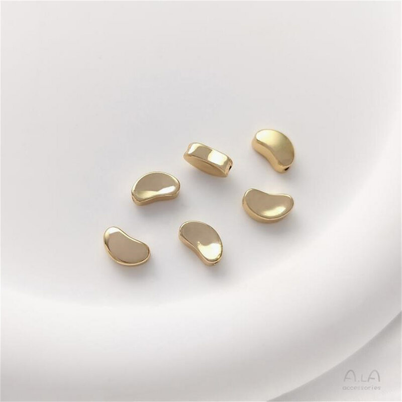 Perline di pietra sfaccettate riempite d'oro 14K, perline di piselli, distanziatori a stella a sei punte, accessori per orecchie con perline fatti a mano fai da te C360