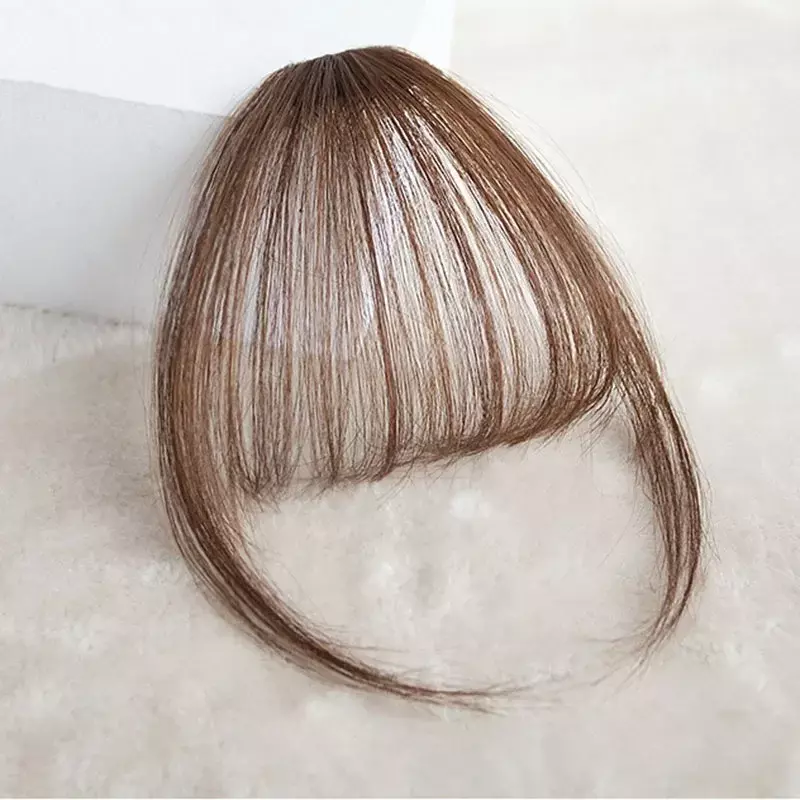2 szt. Fałszywe grzywki powietrzne narzędzia do stylizacji włosów klips do włosów przedłużanie włosów włosy syntetyczne sztuczne grzywki naturalna peruka klips w grzywce