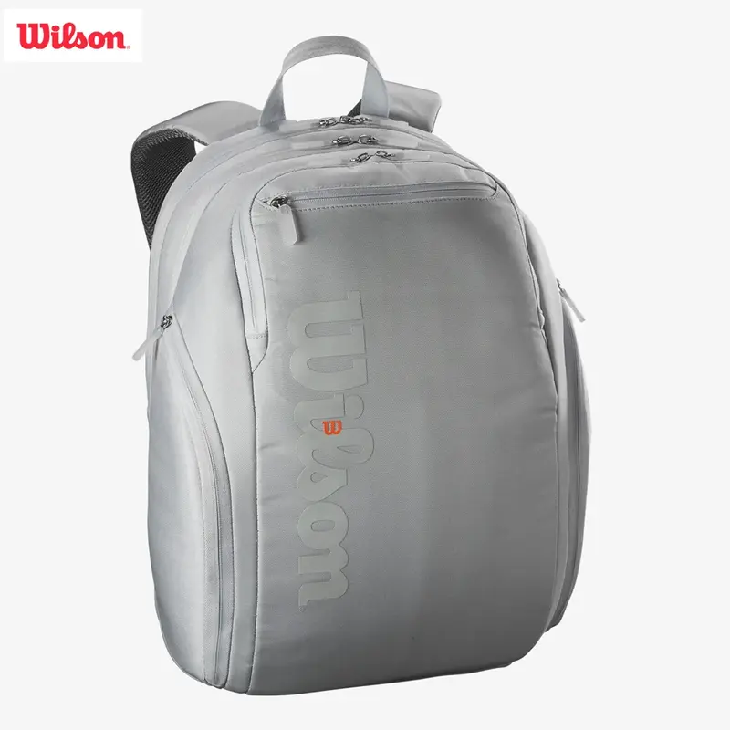 Plecak tenisowy Wilson 2024 Shift Super Tour Wysokiej jakości torba na rakiety 2-częściowy plecak na rakiety z kieszenią Szary NWT WR8030001001