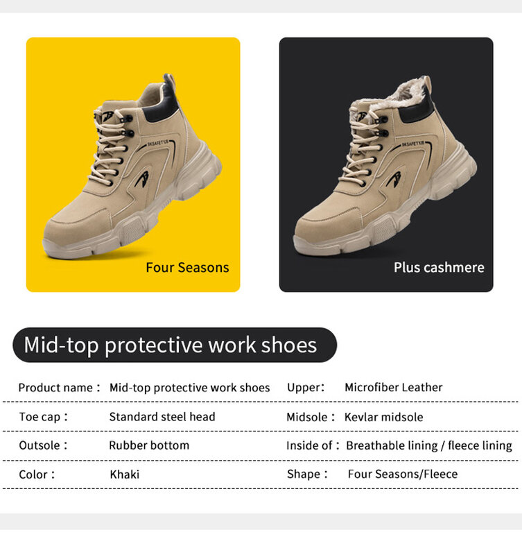 Bottes de sécurité en acier pour hommes, chaussures Parker de qualité, protection des pieds, bottes de travail à boucle indécontractée, chaussures de sécurité anti-crevaison, 2024