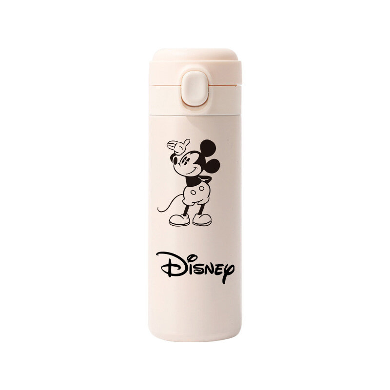 Taza térmica de dibujos animados de Mickey Mouse de Disney, taza de agua de gran capacidad, compacta y ligera, taza de acero inoxidable para estudiantes