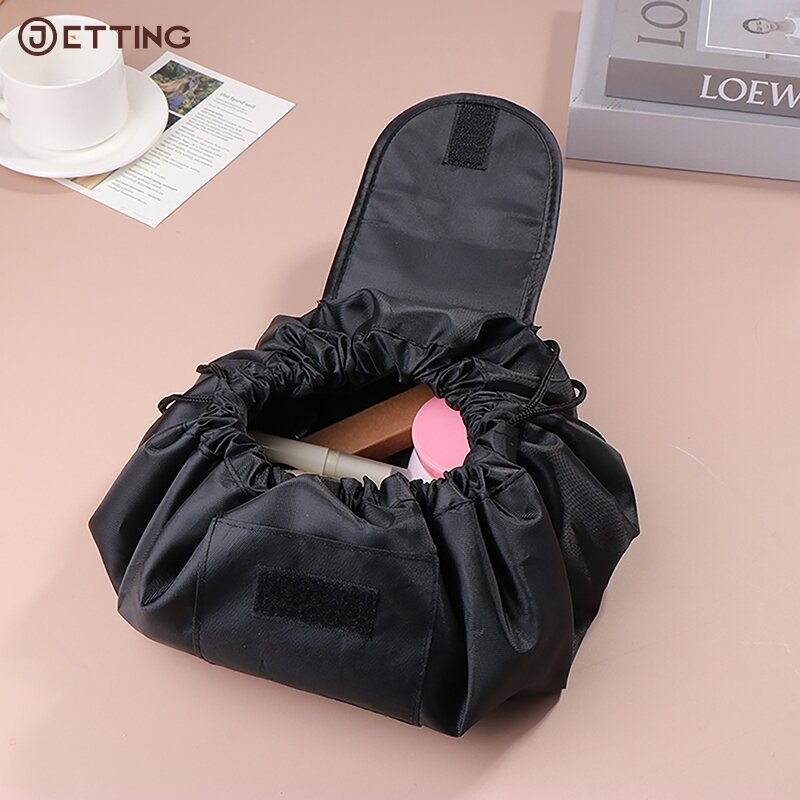 Bolsa cosmética com cordão para mulheres, organizador de viagem, bolsa de maquiagem grande capacidade, estojo de beleza, bolsa impermeável 1pc
