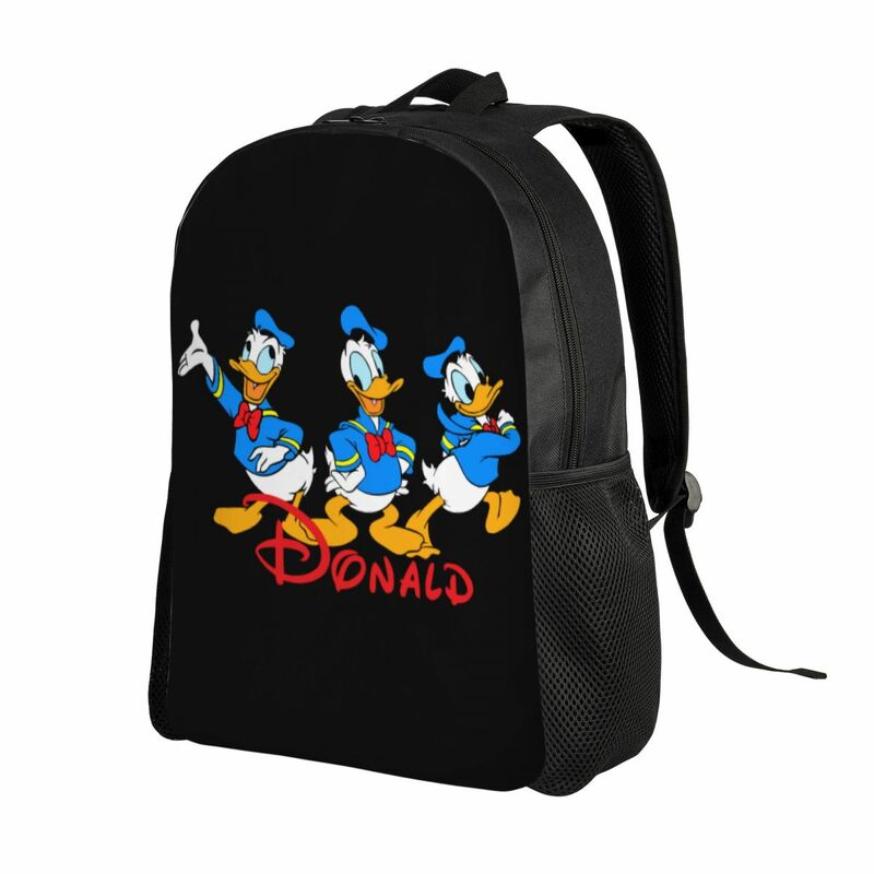 Рюкзак для девочек и мальчиков с героями мультфильмов Дональд Дак, дорожные сумки для школы и колледжа, мужской и женский портфель для ноутбука 15 дюймов