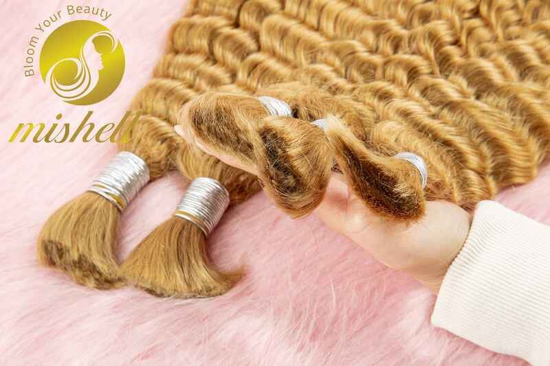 26 28 Inch Human Hair for Braiding Deep Wave Bulk No Weft 100% Virgin Hair Curly Human Braiding Hair Extensions for Boho Braids