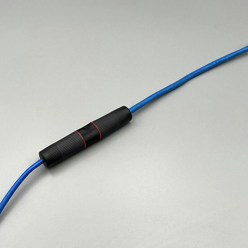 1Pc RJ45 konektor Dok jaringan Ethernet lurus melewati tahan air IP67 Header Outdoor Broadband kabel jaringan Extender
