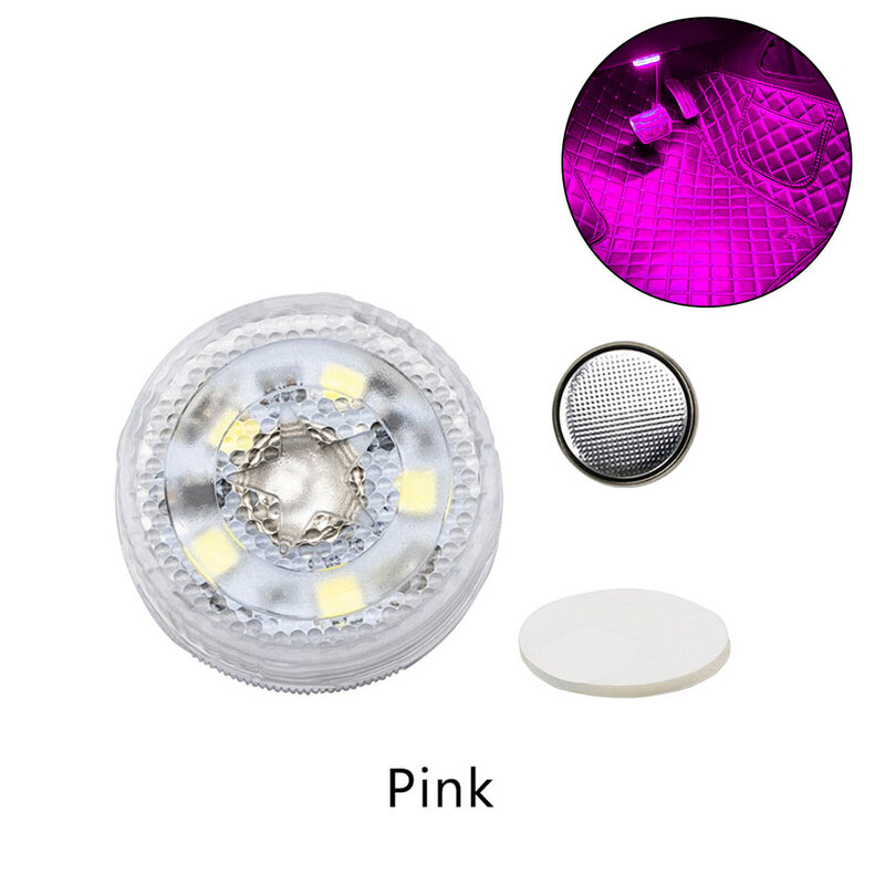 Car Mini Interior Touch Switch Light - 5V, 1A, ABS, Ice Blue/Pink/White, Universal Fitment, Storage Boxes, Armrest Boxes