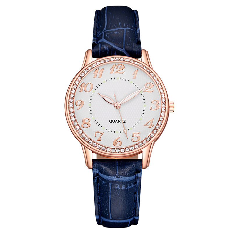 Jam tangan wanita bertatahkan berlian jam bercahaya jam tangan wanita jam tangan kuarsa tali kulit zegarek damski montres femmes