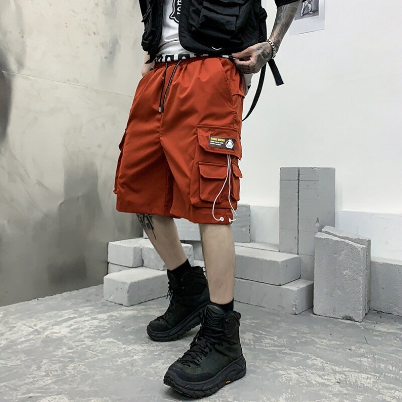 Мужские тактические шорты-карго Y2K, Стильные укороченные штаны с несколькими карманами, летние брюки, 2024