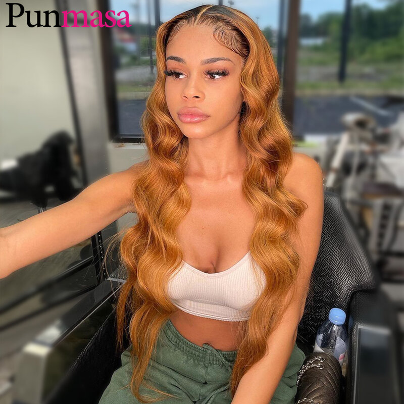 Ginger Orange Glueless Wear And Go 13X6 13X4 Transparent Lace Frontal Wigs For Women Loose Deep Wave Lace Front Wig Pre Plucked