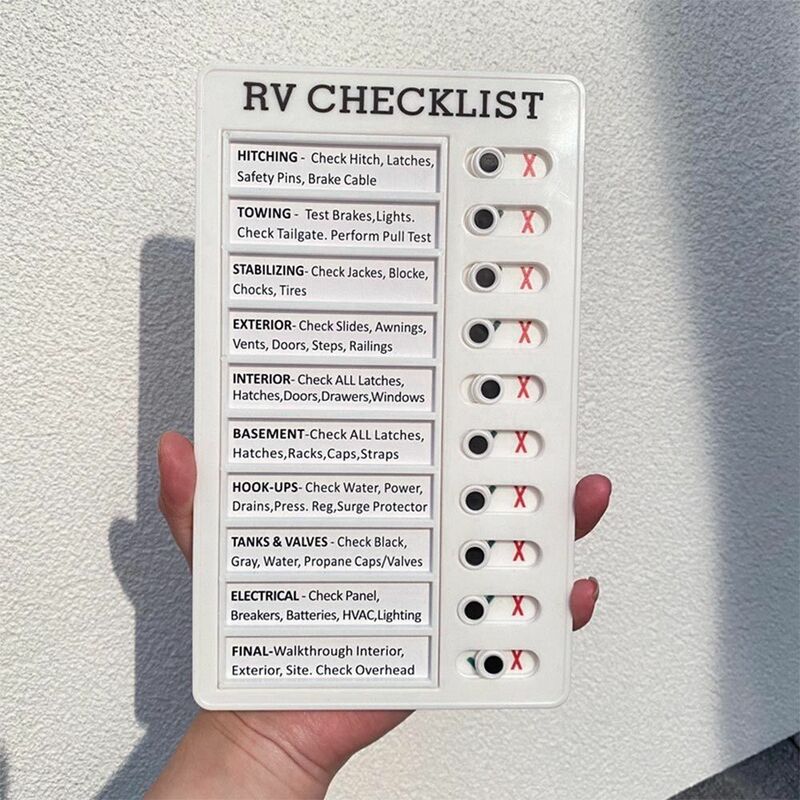 Plástico removível Note Pad para casa e RV, Checklist Message Board para Elder Care, Memo Board, Office
