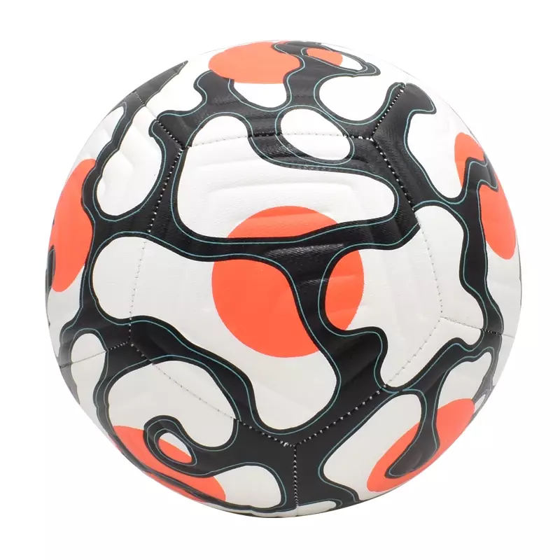 Bola de futebol costurada máquina, tamanho padrão 5, bola de futebol do plutônio, liga exterior dos esportes, bolas do treinamento do fósforo