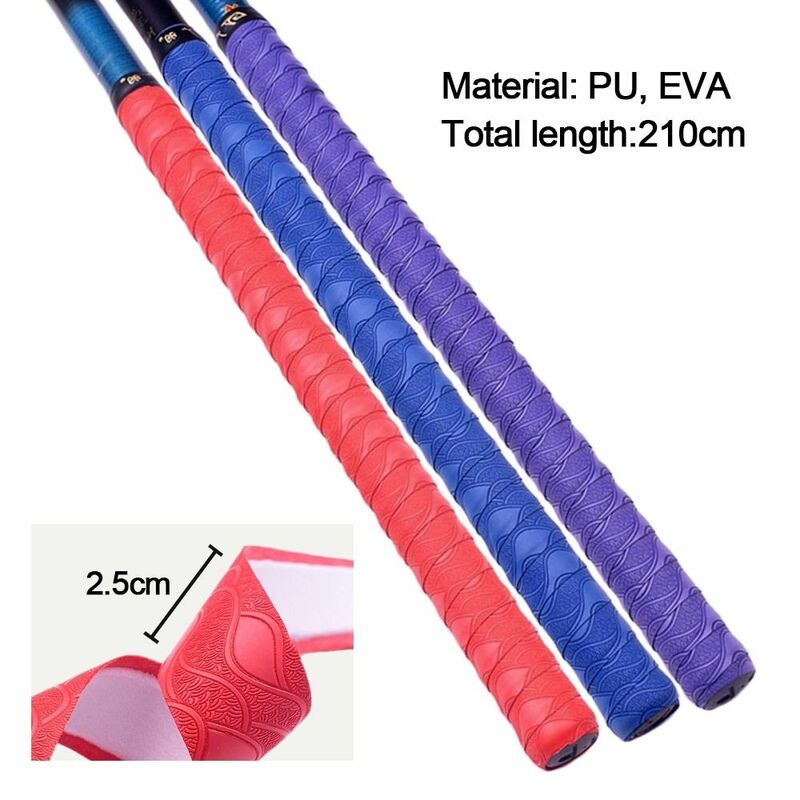 Gradient Colorful Fishing Rod Sweatband Anti Slip Thickened Racket Grip Tape Fishing Rod Belt Tennis Racquet
