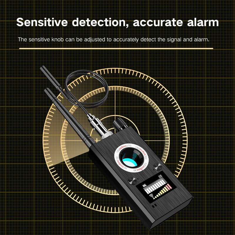 T9 Detektor Kamera Tersembunyi Anti-spyware Kamera Mini Mata-mata Garget Bug RF Pemindai Sinyal Wifi Hotel Keamanan Perjalanan Melindungi Pencari GPS