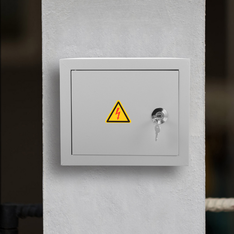 Stiker listrik peringatan kejut listrik, 4 buah stiker listrik label Panel tanda tegangan tinggi