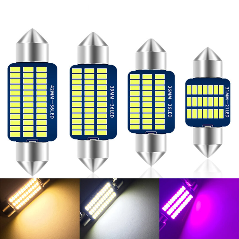 12V LED Innen beleuchtung für Auto LED 31mm 36mm 39mm 41mm Girlande c5w c10w Glühbirne Innen leuchte für Autodach Lese lampe Eisblau