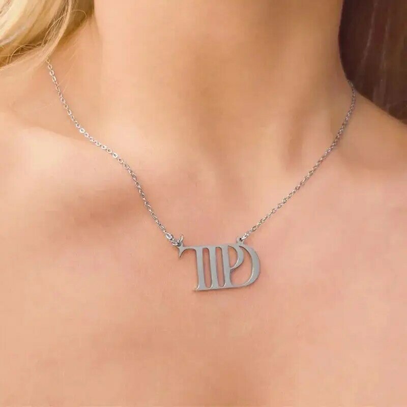 New Taylor the Swift TTPD Necklace Stainless Steel 2024 New Music Album Chokers the Eras Tour Jewelry Gifts for Women Girls Fans