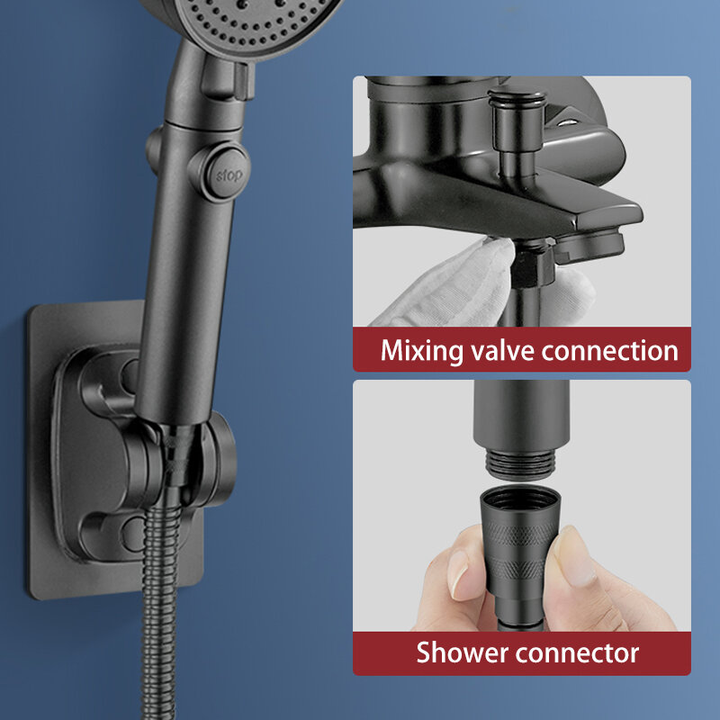 1.5/2M soffione doccia tubo in acciaio inox grigio nero argento tubo Anti-avvolgimento flessibile rubinetto del bagno rubinetto accessori