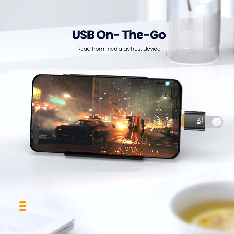 Elough 10A OTG USB 3.0เป็น Type C อะแดปเตอร์ USB C ตัวผู้ไปยัง USB ตัวเมียตัวแปลง USB ชาร์จเร็ว OTG สำหรับ MacBook แล็ปท็อป Xiaomi Samsung