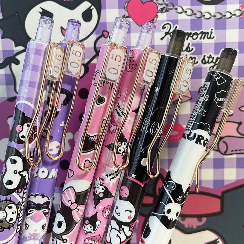 TAKARA TOMY – stylo à bille de dessin animé Hello Kitty 0.5, stylo à bille noir, 6 paquets