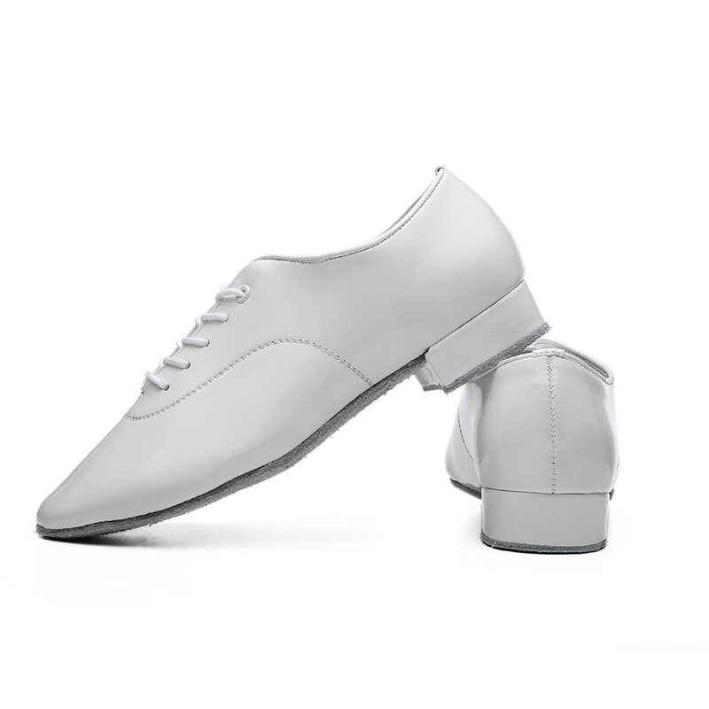 Men Latin Dance Modern Shoes Soft Leather Ballroom Oxford Modern Dance Shoes Indoor Shoes Men's Tango Shoes Dance Sneakers Boys
