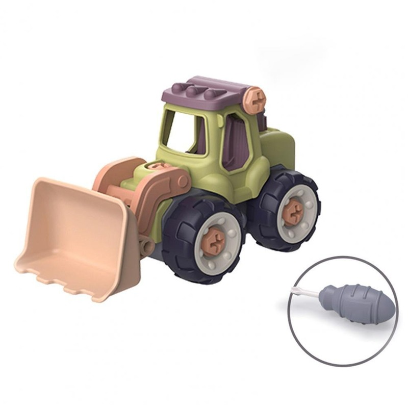 Kreatif Minuature Truk Bongkar Muat Plastik DIY Truk Mainan Rekayasa Mobil Set Anak Mainan Pendidikan untuk Hadiah Anak Laki-laki