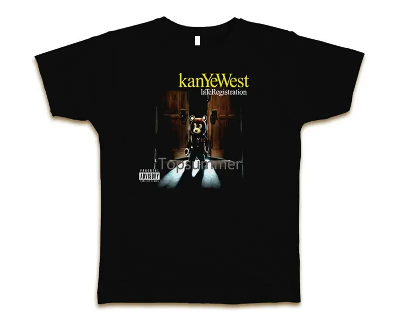 Camiseta de moda personalizada para hombre, camiseta de última generación, Kanye West, negra