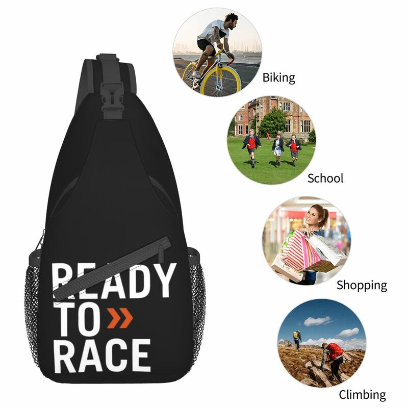 Gotowy do wyścigu woreczki strunowe Crossbody wzór torba na klatkę piersiowa plecak na ramię plecak dla podróżujących torba rowerowa turystycznych
