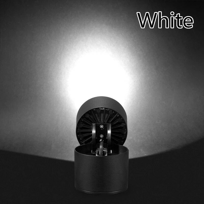Светодиодный потолочный светильник с COB матрицей, вращающийся на 360 °, 7 Вт, 12 Вт, Точечный светильник для поверхностного монтажа, 220 В, 230 В