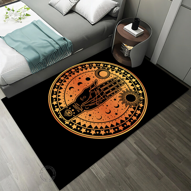 Karpet Cetak Sihir Ruang Tamu Karpet Area Besar Karpet Kamar Tidur Dekorasi Rumah Misteri Karpet Ruang Santai Lantai Dapat Dicuci