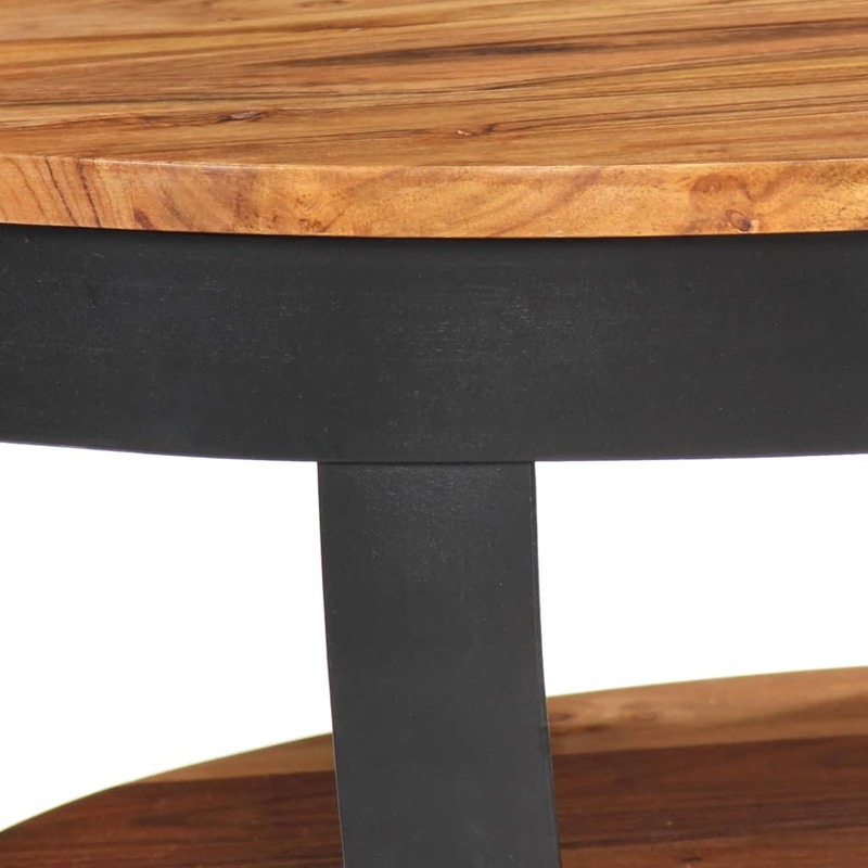 Coffee Table, Solid Acacia Wood Tea Table, Livingroom Furniture 65x65x32 cm