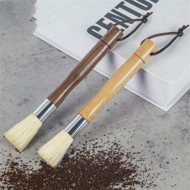Coffee Dust Cleaning Brush Fine Texture Grasp Comfort Durable Natural Cleaning Brush Head Safety And Health Solid Wood Brush
