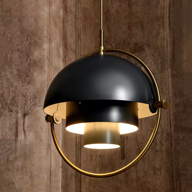 Lampe LED suspendue en fer au design danois, luminaire décoratif d'intérieur, idéal pour une salle à manger, une chambre à coucher ou une cuisine