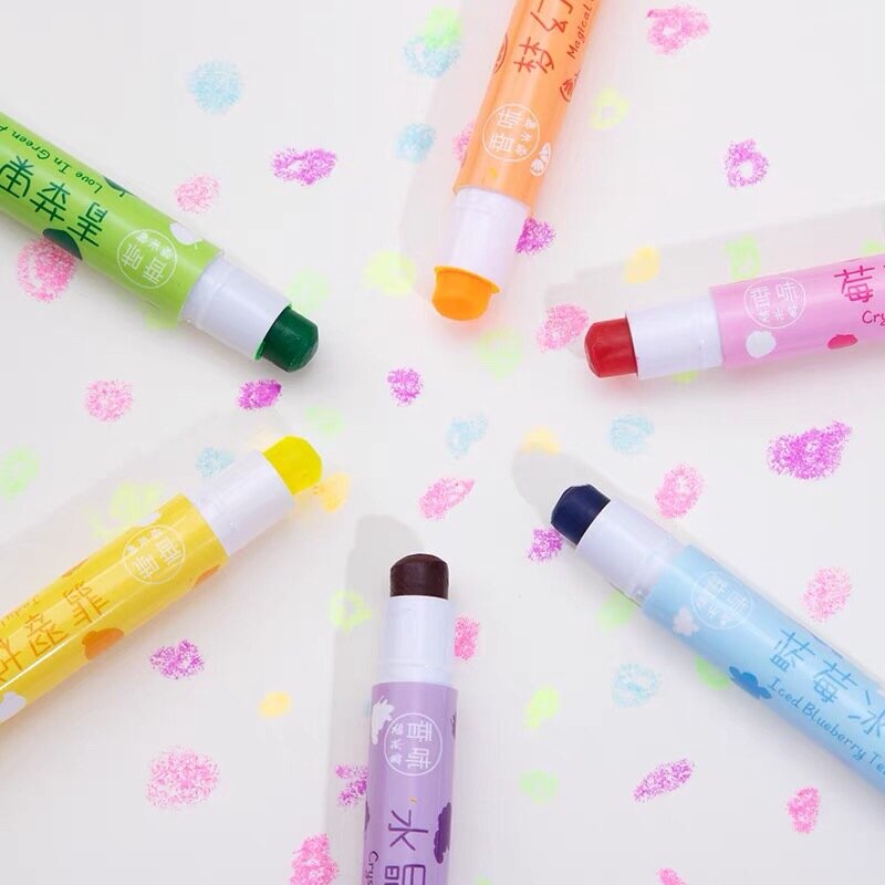 6 цветов/набор, пастельные гелевые маркеры с фруктовым ароматом