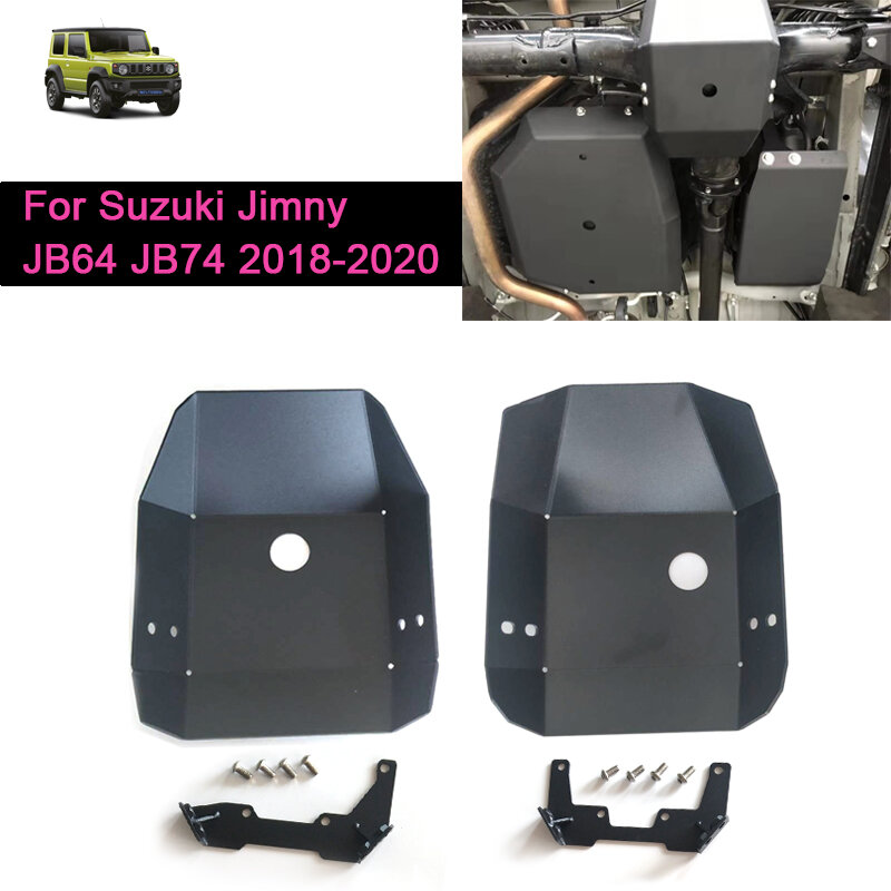Plaque de Protection de Pont Avant et Arrière en Aluminium, pour Suzuki Jimny JB64JB64W JB74JB74W 2018-2020