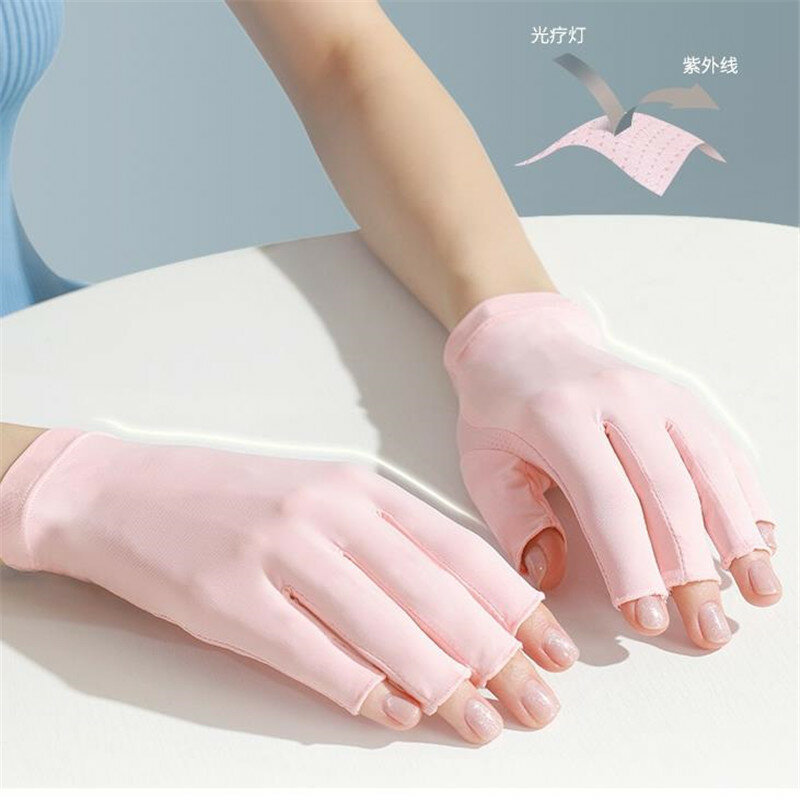 1 Paar Sonnenschutz Anti-UV-Nagel handschuhe UV-Gel Schild Handschuh finger lose Nagel kunst Werkzeuge LED Lampe Nägel Trockner Fahren Reit handschuhe 2 #