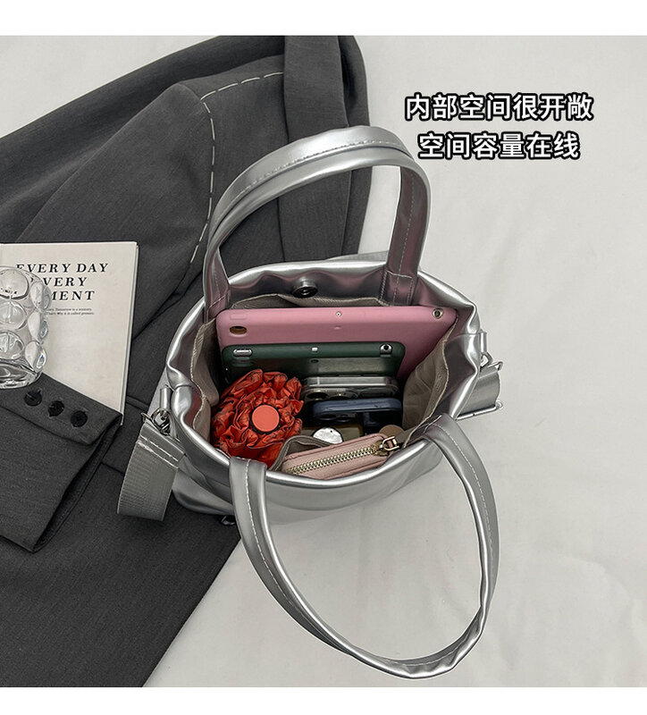 Trendy Designer Handbag and Purses Totes Shoulder Crossbody Bag for Women Casual 2024 New Solid Ladies Messenger Bags