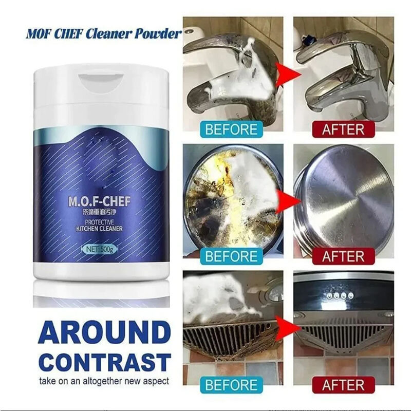 Heavy Greasy Dirt Cleaning Agent Blue Tidal Cow Decontamination Powder Kitchen Universal Strong Cleaning Essential Kitchenware