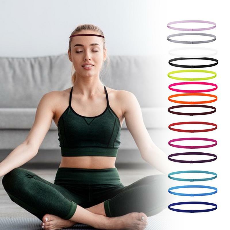 Sport Silikon Haarband mehrfarbig einfache rutsch feste elastische Seil Fitness Haar Kopf wickel Zubehör Unisex für Yoga Laufen