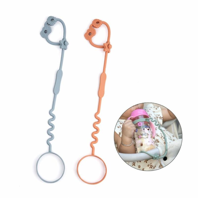 Correa de cadena antipérdida de silicona, soporte ajustable para chupete, juguetes de silicona para bebés, accesorios para cochecito