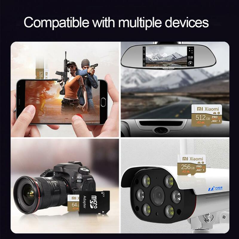 XIAOMI-tarjeta SD Micro tf para teléfono/cámara, dispositivo inteligente De 2TB, A2, Class10, Flash De alta velocidad, 1TB, 128GB, 256GB