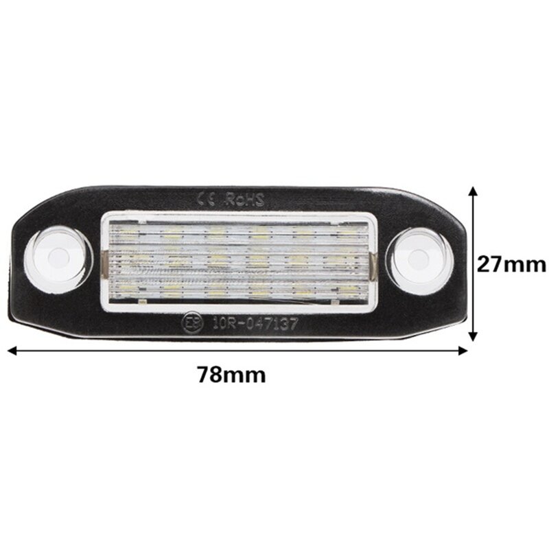 Luz LED superbrillante para matrícula de coche, accesorio Canbus para Volvo S80, XC90, S40, XC60, S60, C70, V50, XC70, V70, blanco, 2 piezas