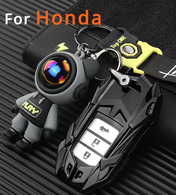 For honda crv key case cover Shell Holder 2023 civic xrv accord car hao shadow colorful lindsay type frame crown road buckle bag