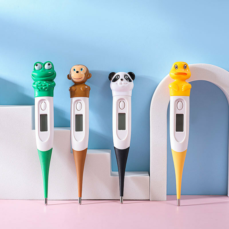 Medyczne cyfrowe dziecko dorosłe zwierzę domowe miękkie termometr z elastyczną końcówką słodkie celsjusza ciało termometr narzędzie pomiarowe temperatury gorączki