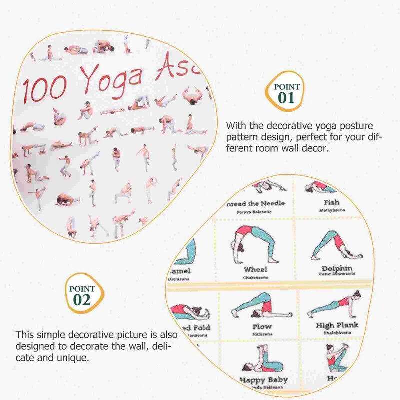6 buah dekorasi ruang Yoga dinding kanvas poster olahraga ruang rumah Gambar kerajinan Yoga dinding halus grafik Pose Gym jurnal untuk wanita