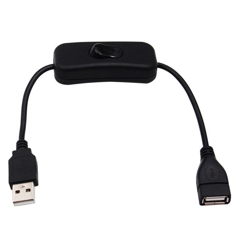 Kabel USB 28CM dengan sakelar ON/OFF, sakelar ekstensi kabel untuk Lampu USB, adaptor catu daya kipas daya tahan lama