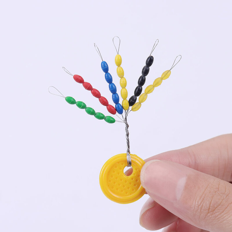 Rubber Float Multicolor Space Beans Oval Stopper Connector Line Buoys Fishing Bobber Float For Fishing Accessories