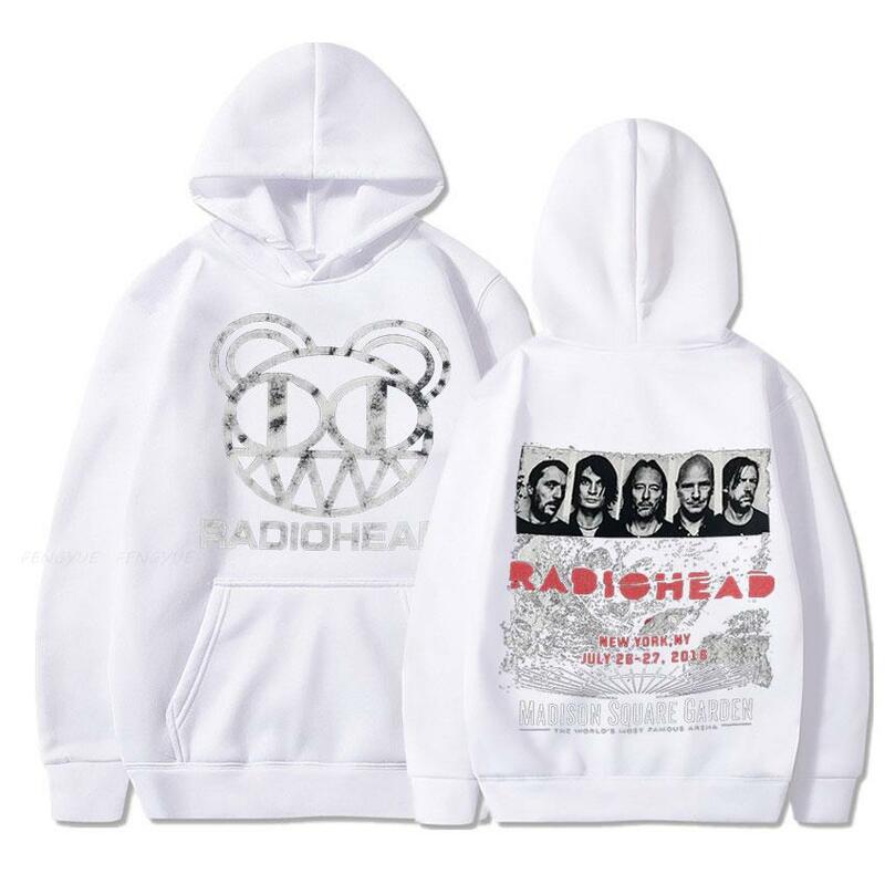 2023 Radiohead Vintage Printed Hoodie Men's Autumn/Winter Plus Size Hoodie Hip Hop Line Up Rock Band Music Album Sweatshirt
