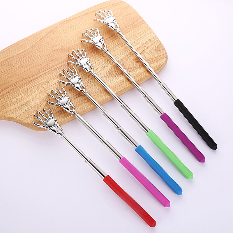 Stainless Steel Back Scratcher Telescopic Back Itch Scratcher For Old Man Easy Massage Relax Old Man Happy Health Products