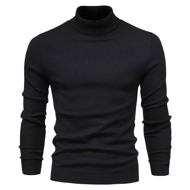Autumn Winter Fashion Harajuku Turtleneck Sweaters Men All Match Knitwear Thick Casual Ropa Hombre Long Sleeve Knitting Tops